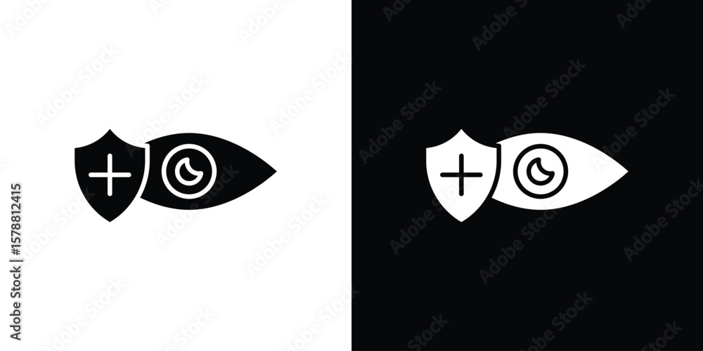 Obraz premium Vision insurance icon simple illustration in flat design