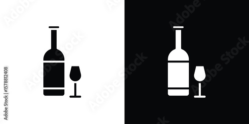 Vodka icon simple illustration in flat design
