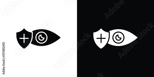 Vision insurance icon simple illustration in flat design