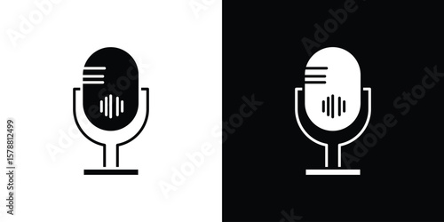 Voice recognition icon simple illustration in flat design