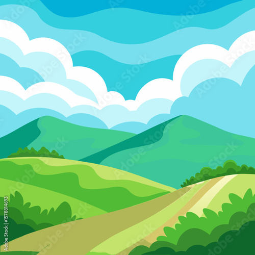 landscape with mountains