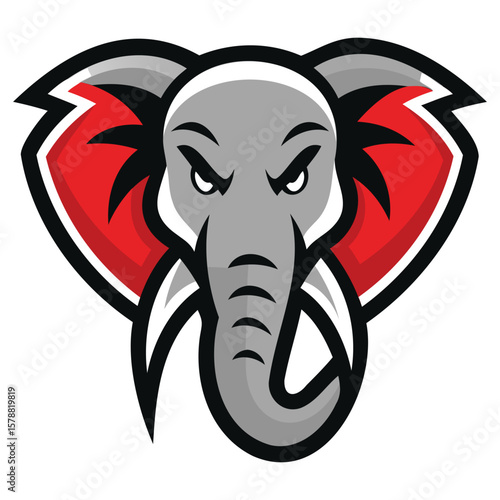 Wallpaper Mural Bold Elephant Head Mascot Logo Design Torontodigital.ca