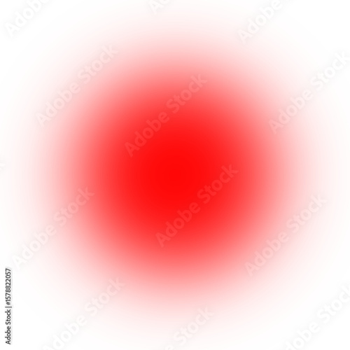 Glowing red light effect, blurry circle