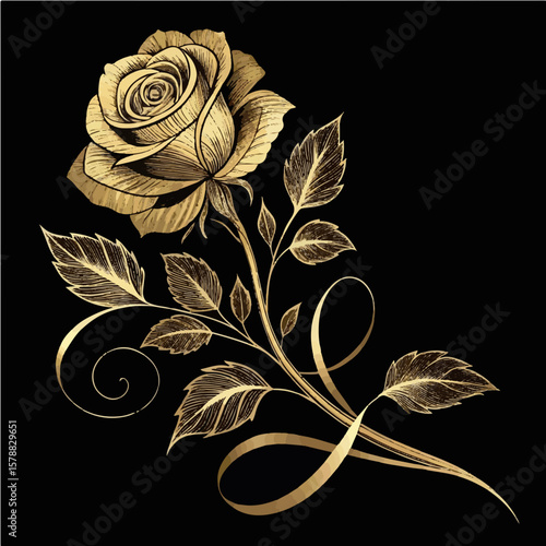 black and white rose