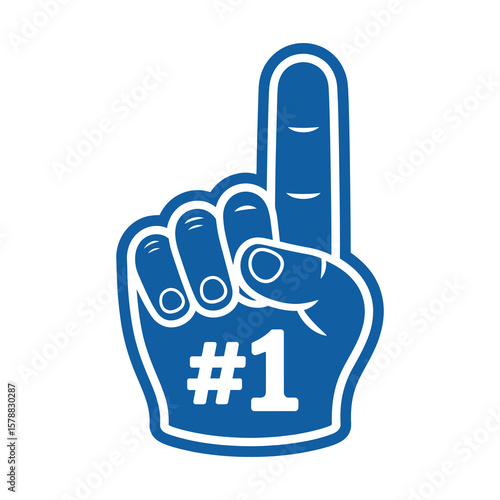 Foam hand glove symbol used by sports supporters