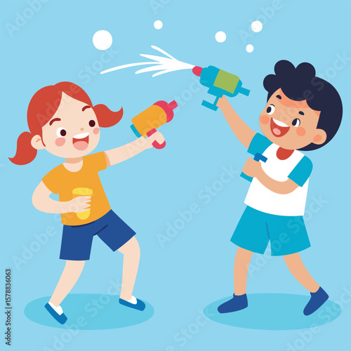 Happy Children Playing Graphics