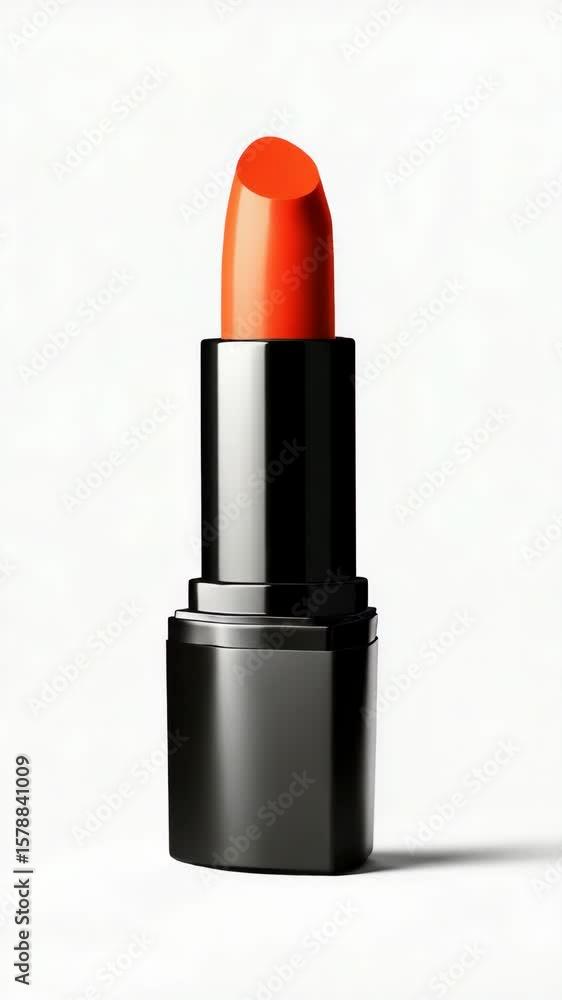 Red lipstick in tube, used for cosmetics and fashion Red lipstick in tube, used for cosmetics and fashion