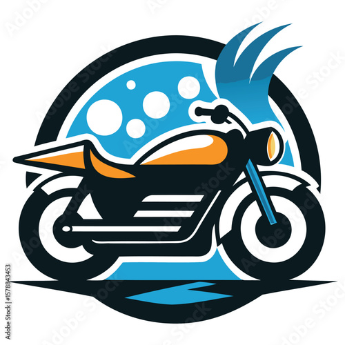 Dynamic Motorcycle Emblem Graphics