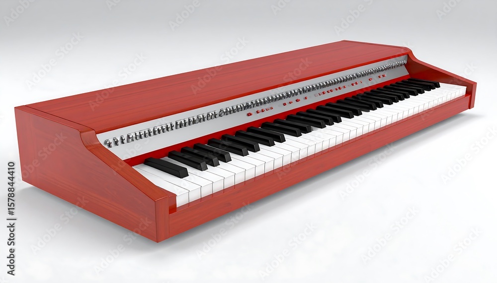 Fototapeta premium Red piano keyboard