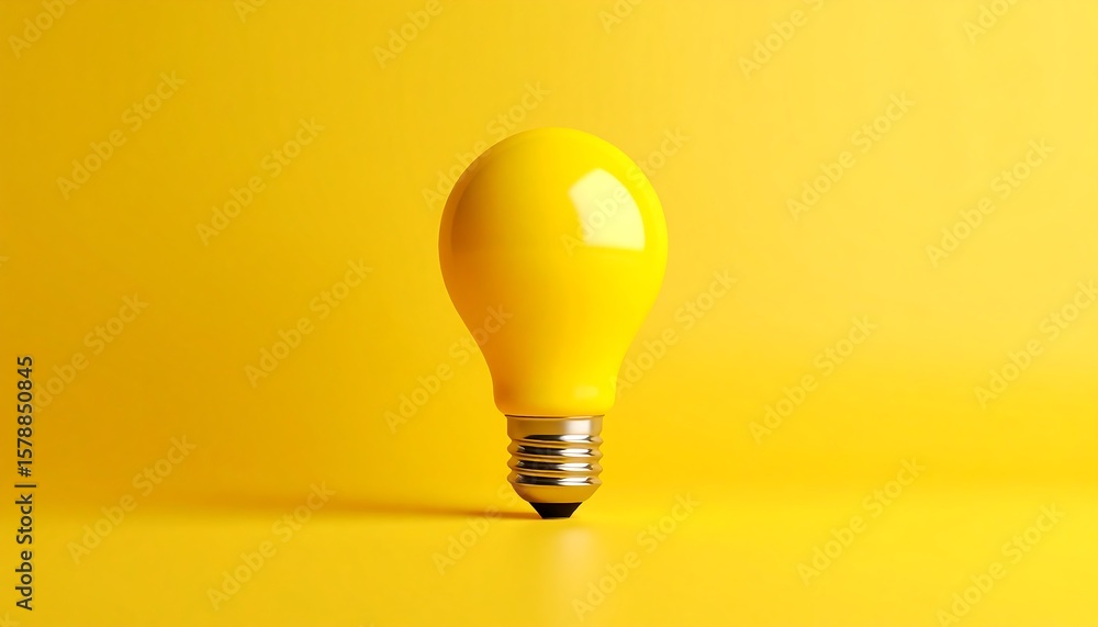 Single yellow lightbulb on yellow background (1) Single yellow lightbulb on yellow background (1)