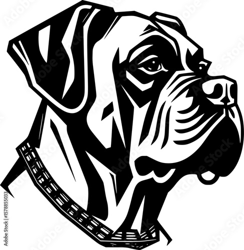 Boxer | Minimalist and Simple Silhouette - Vector illustration