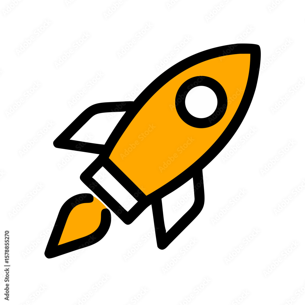 Rocket Vector Icon Editable Illustration Rocket Vector Icon Editable Illustration