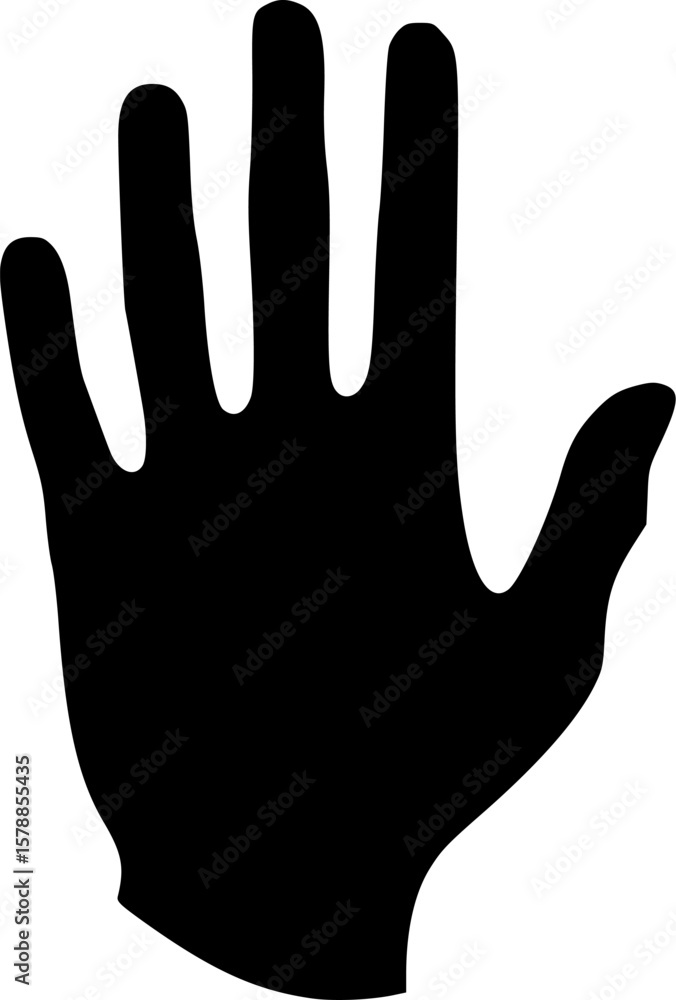 Obraz premium Hand | Black and White Vector illustration