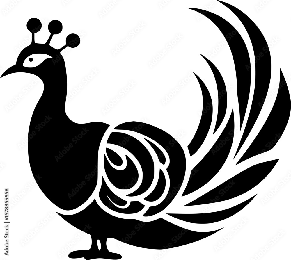 Obraz premium Peacock - High Quality Vector Logo - Vector illustration ideal for T-shirt graphic