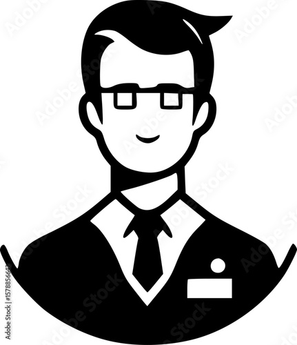 Teacher | Minimalist and Simple Silhouette - Vector illustration