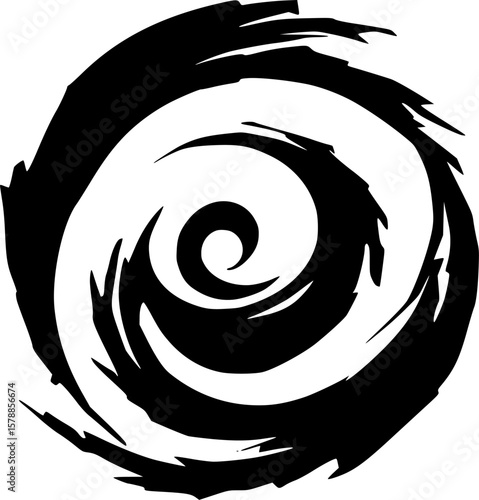 Tornado | Minimalist and Simple Silhouette - Vector illustration