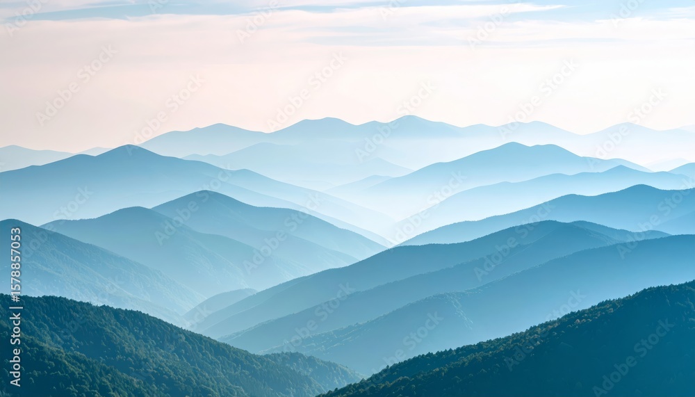 Obraz premium Breathtaking panorama, exploring the majestic mountain range under a clear sky