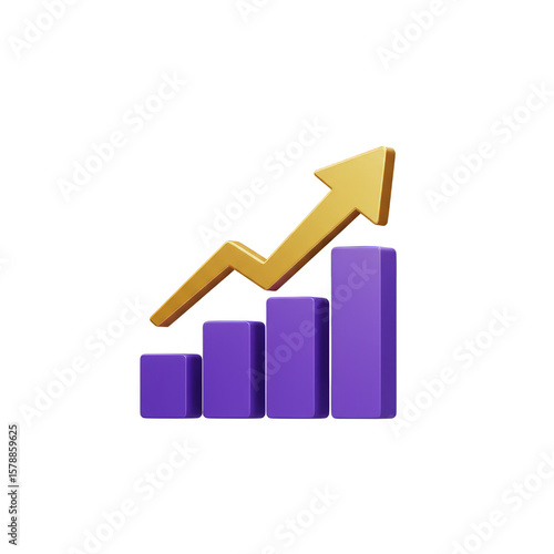 Free Download 3D Growth Arrow and Bar Graph Illustrative Financial Success - GFXLoad