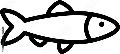 Anchovy Line Icon