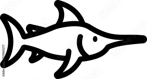 Swordfish Line Icon