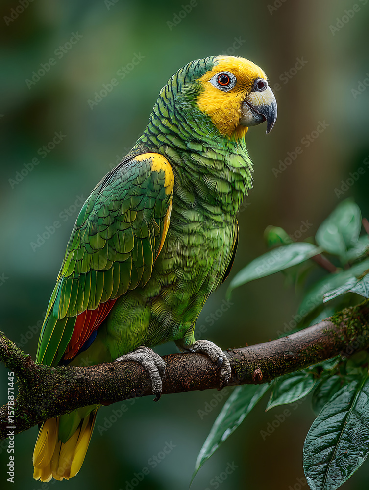 Obraz premium parrot, bird, animal, green, beak, tropical, macaw, nature, colorful, wildlife, pet, feather, blue, wild, yellow, exotic, amazon, red, color, feathers, jungle, zoo, colourful, parakeet, ara