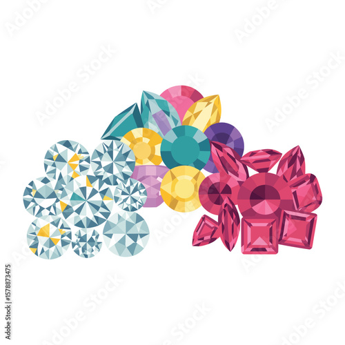 Colorful Gemstones and Diamonds Collection