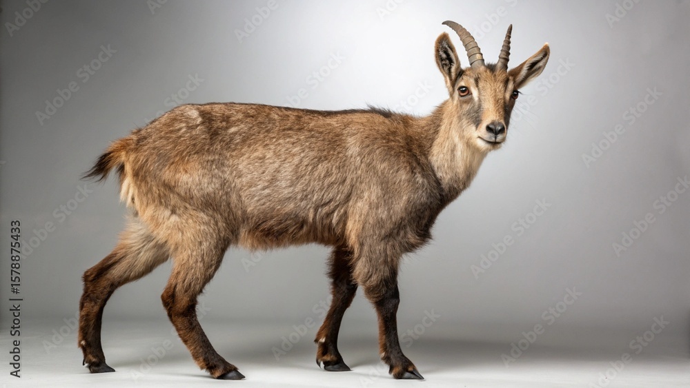 Fototapeta premium Goral on studio background