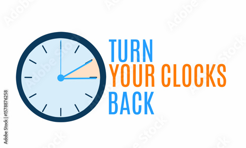 Daylight Saving Time Reminder. Autumn Time concept vector illustration. Suitable for t-shirt graphics, posters, prints, flyers, and postcards.