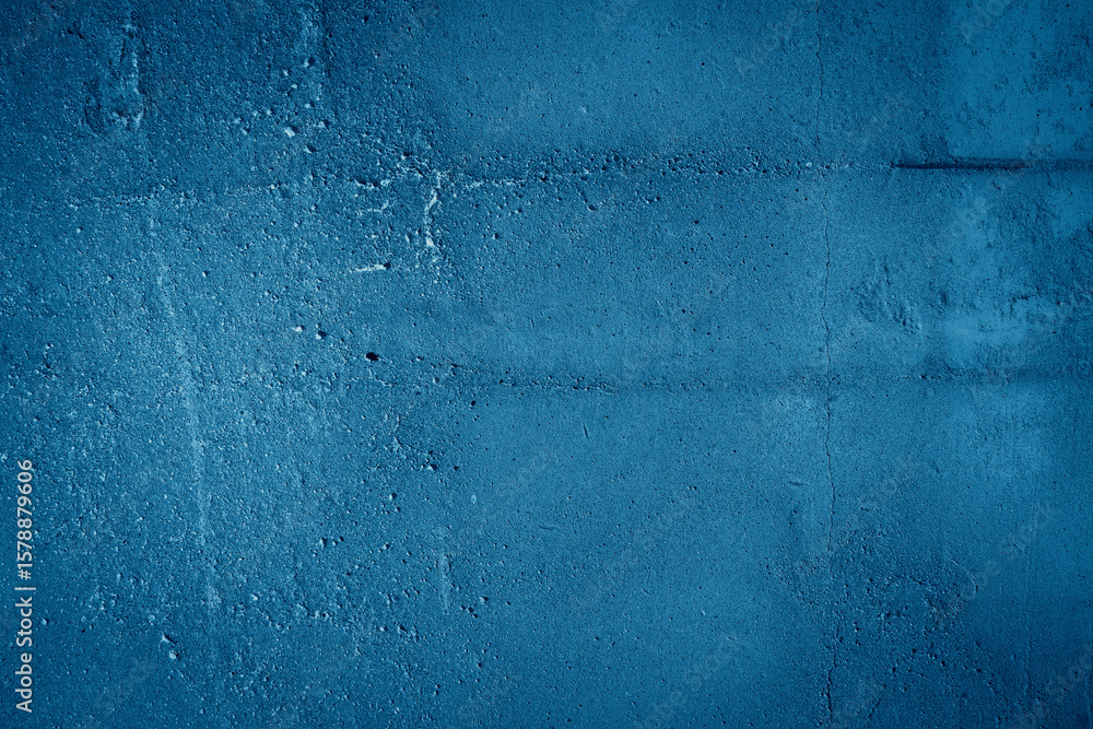 Obraz premium Texture of a vintage blue concrete as a background, blue grungy wall high resolution textures for background
