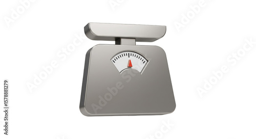 3D Rendering of Gray Weight Scale for Health Measurement Transparent