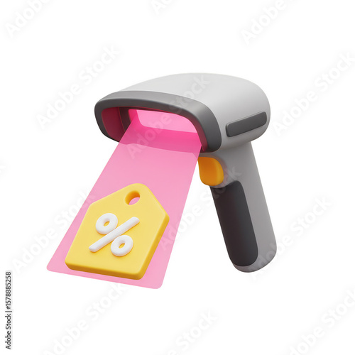 3D Scanner Scans Percentage Discount Tag Sale Price Shop Retail