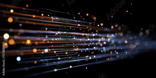holographic speed light streak wave on black background with flickers,colorful light trails in the dark, neon motion blur effect,glowing speed lines