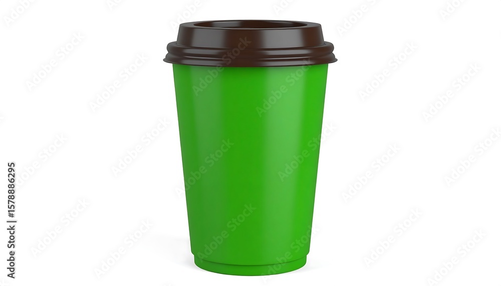 Green disposable coffee cup Green disposable coffee cup