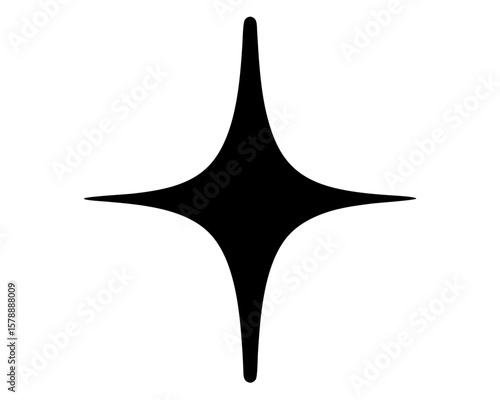 A Simple and Elegant Four Pointed Star Design with Extended Tips