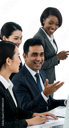 Business Team Transparent Background People at Work Meeting Office