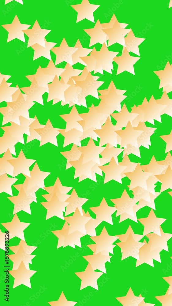 Animated peach stars on a green background suitable for backgrounds, stationery, wrapping paper, textile prints, and party decorations Animated peach stars on a green background suitable for backgrounds, stationery, wrapping paper, textile prints, and party decorations