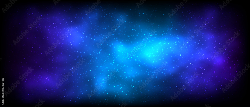Fototapeta premium Sky galaxy cloud with Nebula and stars dark night background vector