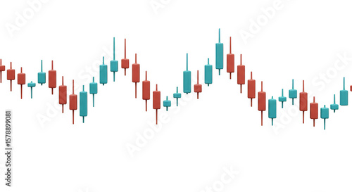 Financial Stock Market Candlestick Chart Trading Illustration