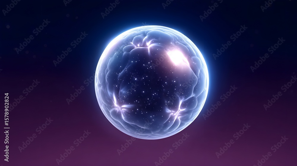 Luminous cosmic sphere amidst the stars Luminous cosmic sphere amidst the stars