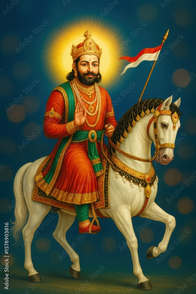 Obraz premium Ramdev jayanti background illustration.