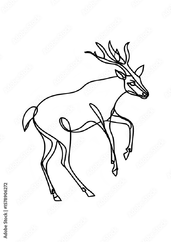 Obraz premium silhouette of a deer