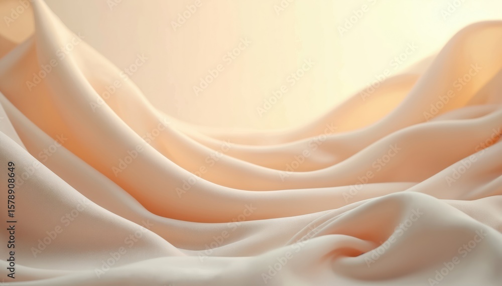 Soft, inviting abstract background with gentle curves. Warm pastel tones give friendly welcoming feel. Silk or satin fabric flows, creating elegant, delicate mood. Ideal backdrop, design resource. Soft, inviting abstract background with gentle curves. Warm pastel tones give friendly welcoming feel. Silk or satin fabric flows, creating elegant, delicate mood. Ideal backdrop, design resource.