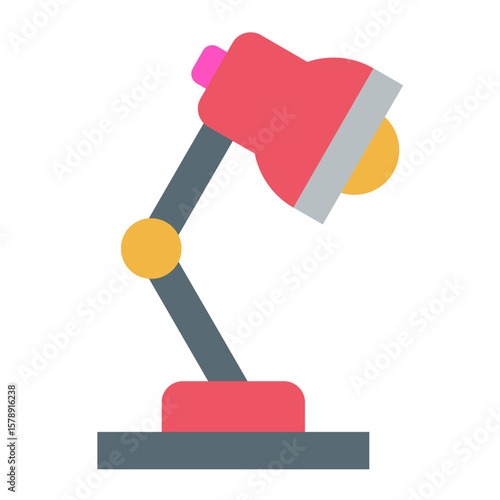 Desk Lamp Vector Design Icon Style