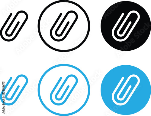 Link and attached icons set, collection and group of chain, connection, hyperlink, attachment, join, bind, clip, network, connection symbol in flat, solid, line and outline vector design