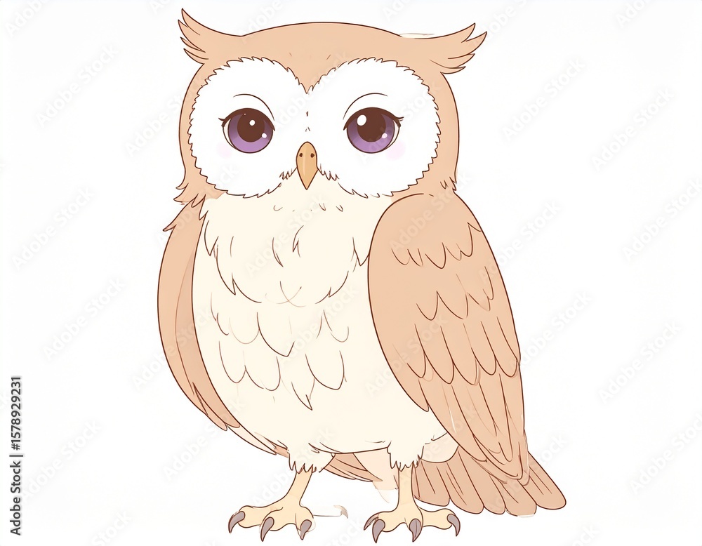 Naklejka premium フクロウ イラスト