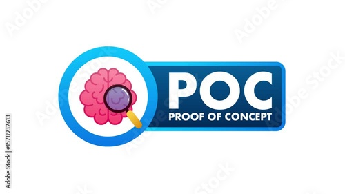 Proof of Concept Animated Icon on White and Green Screen Background