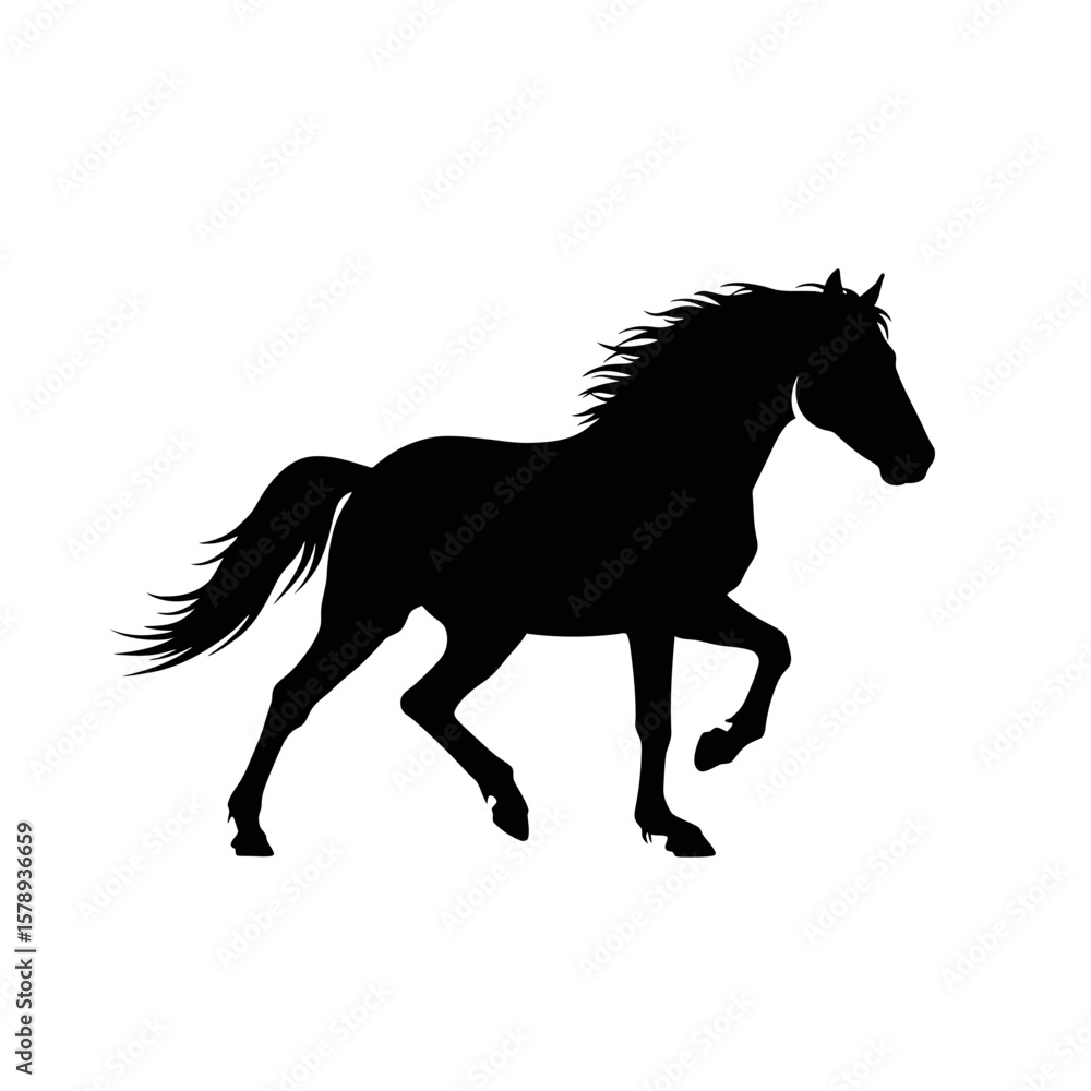Obraz premium Running Horse Silhouette 