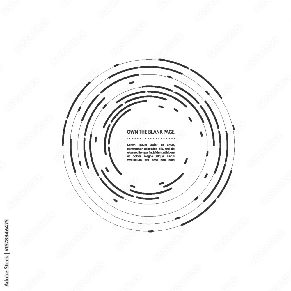 Abstract connect circles illustration with twirl design