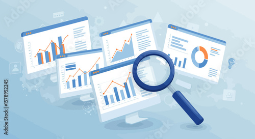 Visualizing Financial Data Trends Through Magnified Chart Analysis for Business Growth Opportunities and Strategic Decision Making