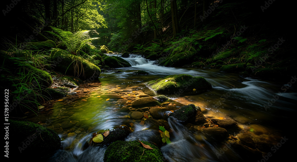 Obraz premium small waterfall in the forest